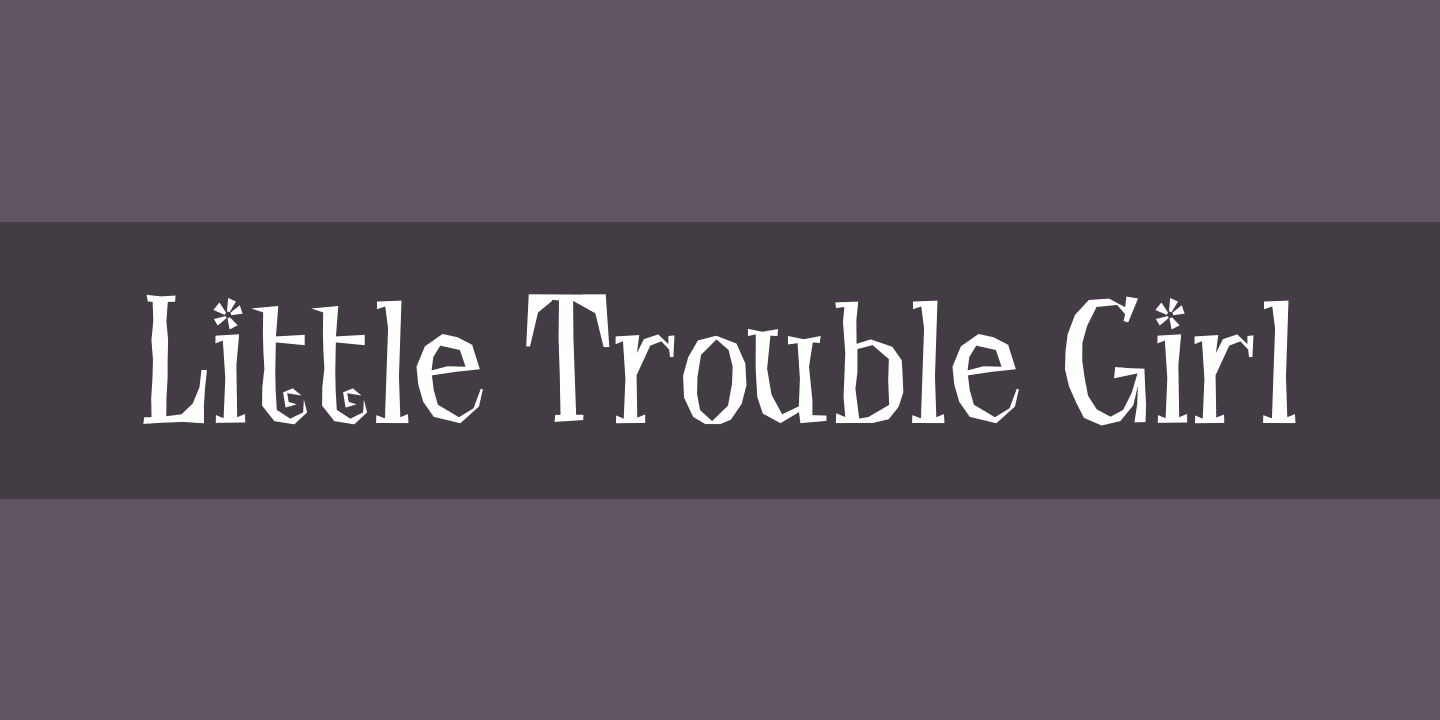 Пример шрифта Little Trouble Girl #1